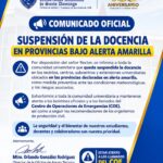 UASD suspende docencia el viernes en provincias bajo alerta amarilla