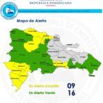 COE aumenta a 8 las provincias y el DN en alerta amarilla y otras 16 en verde